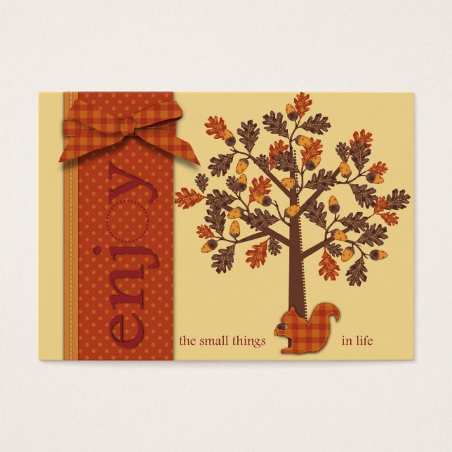 Acorn Tree com Esquilo para Ação de Graças (Frente)