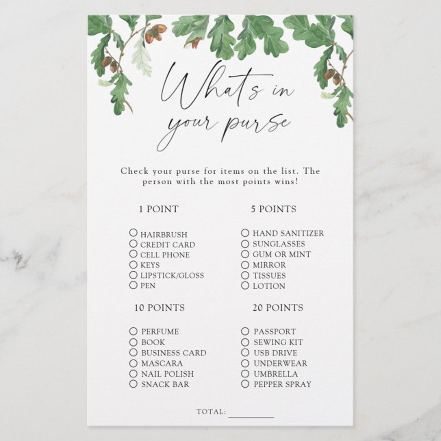 Acorn tree - O que há no seu jogo de bolsa (Frente)