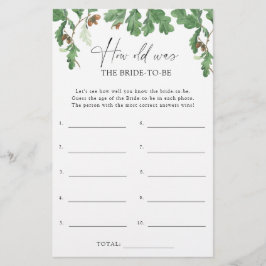 Acorn tree - Quantos anos tinha a noiva para ser o