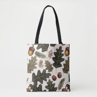 Acorns e Folhas Comprando Errand Tote Bag