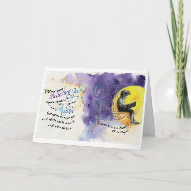 Acreditando em Deus/Leitor, Cartão de Saudação Dob (Frente)