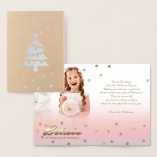 Acredite. Cartão com fotos Personalizado do Real F