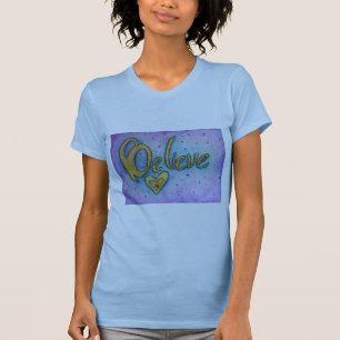 Acredite em camisetas de arte personalizadas inspi