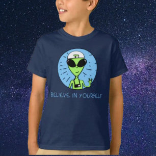 Acredite Em Si Mesmo Camiseta Kids Alien