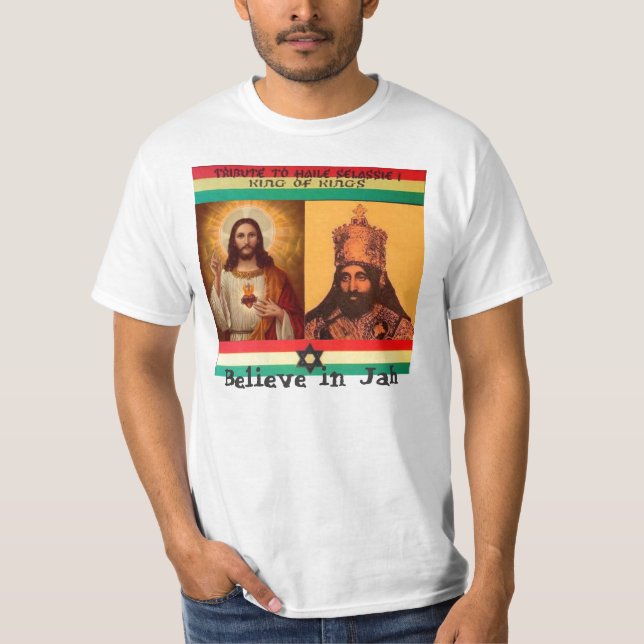 Acredite na camisa de Jah Selassie (Frente)