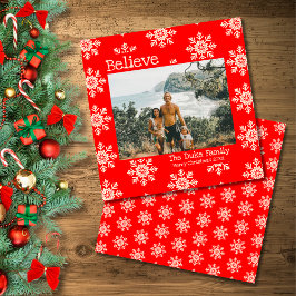 Acredite na foto da família Red Snowflakes Natal