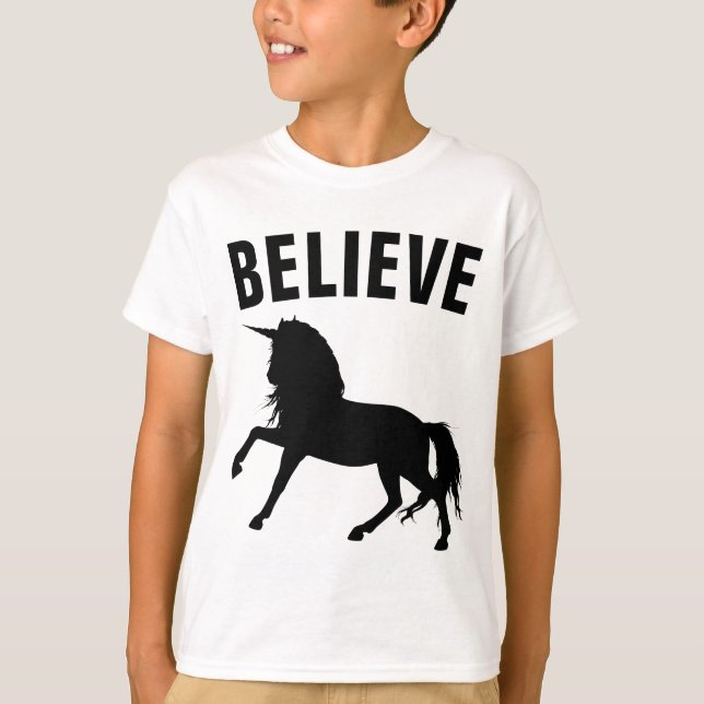 ACREDITE NA UNICORN Kids T-shirts (Frente)