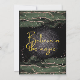 Acredite no cartão de feriado mágico