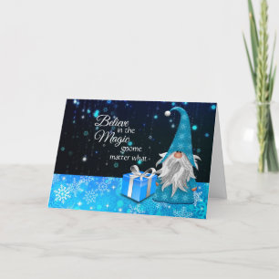 Acredite no cartão de Natal do Magic Gnomo