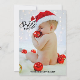 "Acredite" no Cartões de foto de Natal Mágico