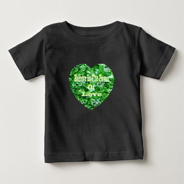 Acredite No Poder Do Amor, Camiseta Bebê (Frente)