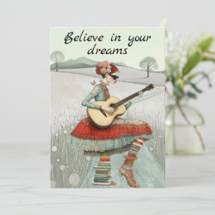 Acredite no seu cartão de saudação dos sonhos