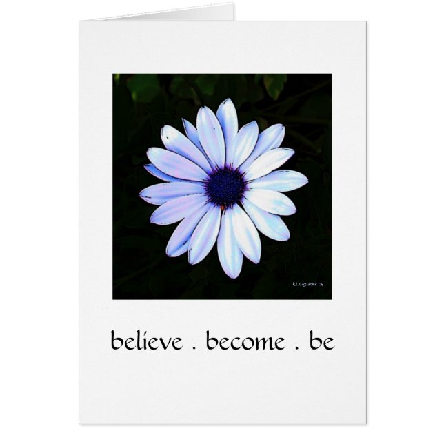 Acredite o cartão da margarida (Frente)