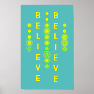 Acredite o poster inspirador da arte abstracta