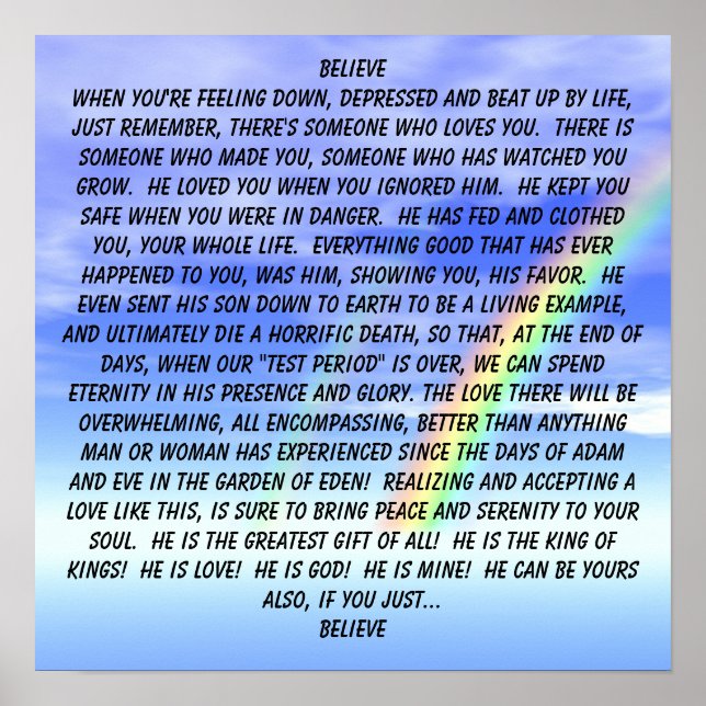 ACREDITE... Poster religioso (Frente)