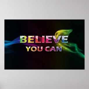 Acredite que você pode poster inspirador do ~