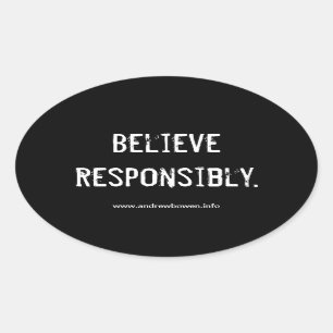 "Acredite responsàvel" o autocolante no vidro