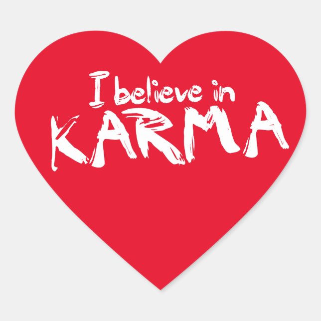 Acredito nos adesivos Karma Heart (Frente)