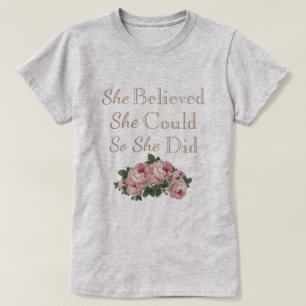 Acreditou que poderia assim que fez o t-shirt