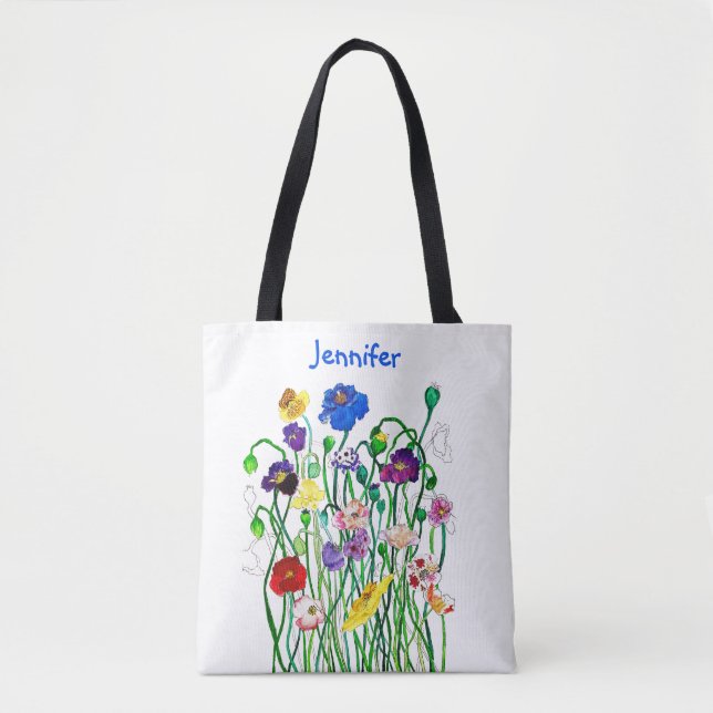 Acrilícas Selvagens Multicoloridas Bolsa de Mão Pe (Frente)