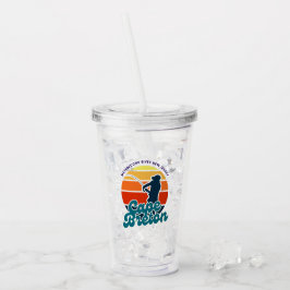 Acrílico Copo agitador Cape Breton de vara e carretel