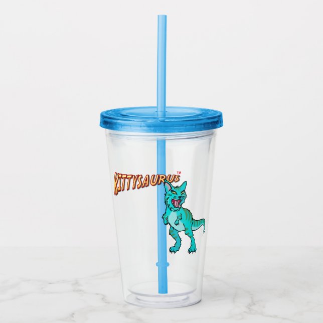 Acrílico Copo de plástico KITTYSAURUS™ (Frente)