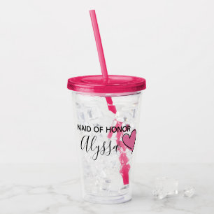 Acrílico Copo personalizado da madrinha de casamento