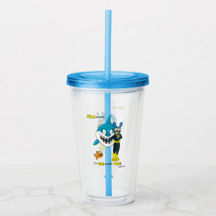 Acrílico Medo Sem Mau Tubarão-Tbone - copo de tumbler em a