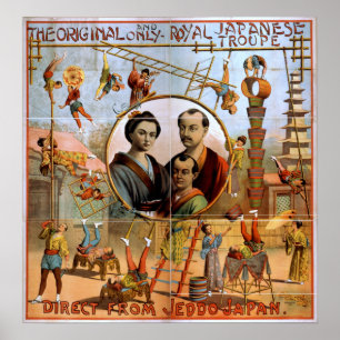 Acrobatas Japoneses Aerialistas VAUDEVILLE Poster