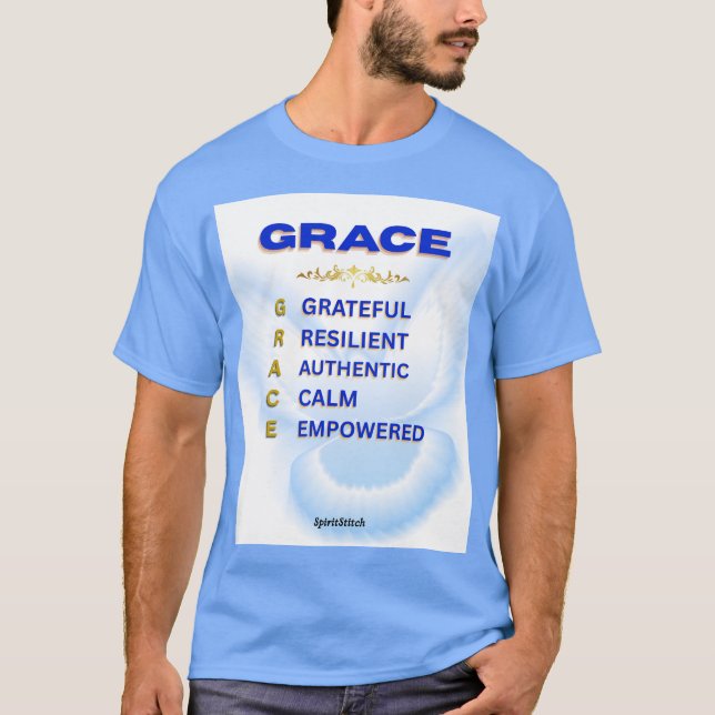 Acrônimo GRACE Inspirational Men's T-Shirt (Frente)