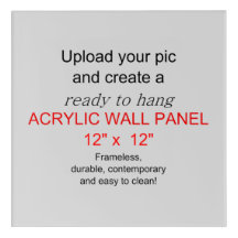 Acrylic Wall Art 12 x 12 - Adicionar fotos e texto