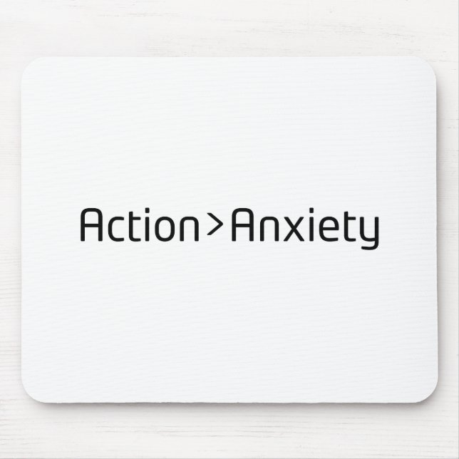 Action Over Anxiety Minimalist Mouse Pad (Frente)