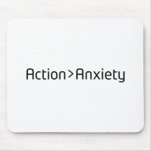 Action Over Anxiety Mouse Pad Minimalista