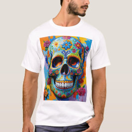 Açúcar Floral Colorido T-Shirt Design
