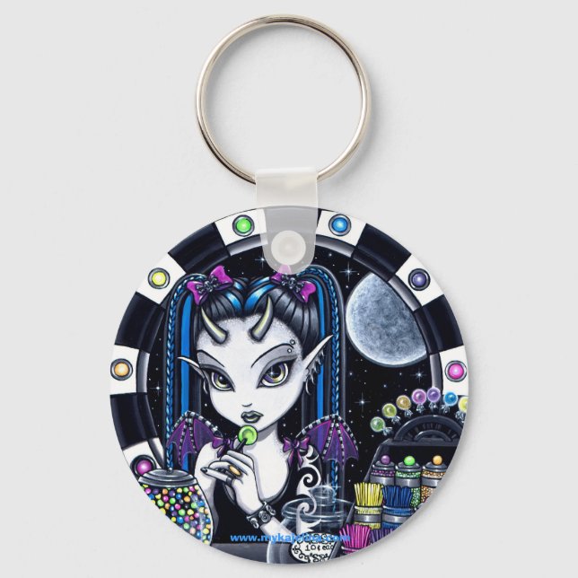 "Açúcar" Loja de doces Chaveiro de fada (Frente)