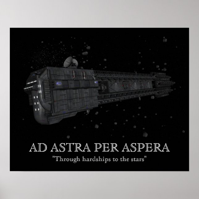 Ad astra por poster de motivação por aspera (Frente)
