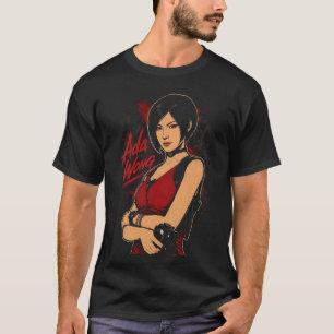 Ada Horror Wong Arte 07 Camiseta Preta Básica
