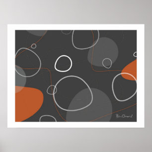 Adakame - poster abstrato Retro-Moderno