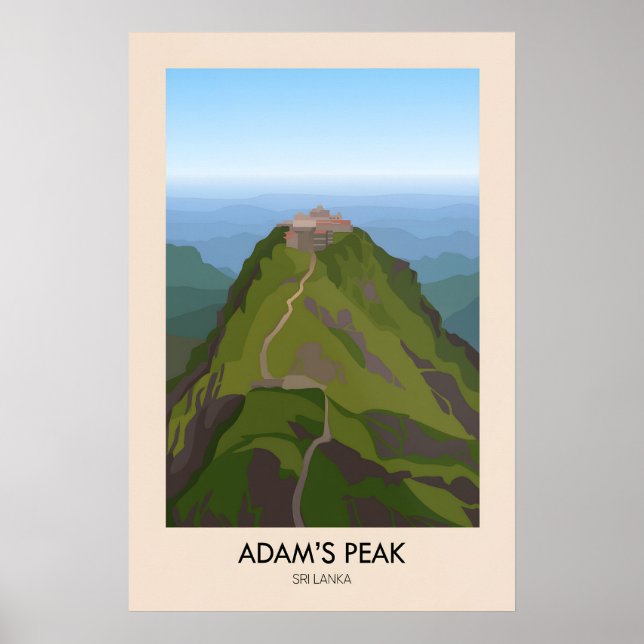 Adams Peak Travel Poster (Frente)