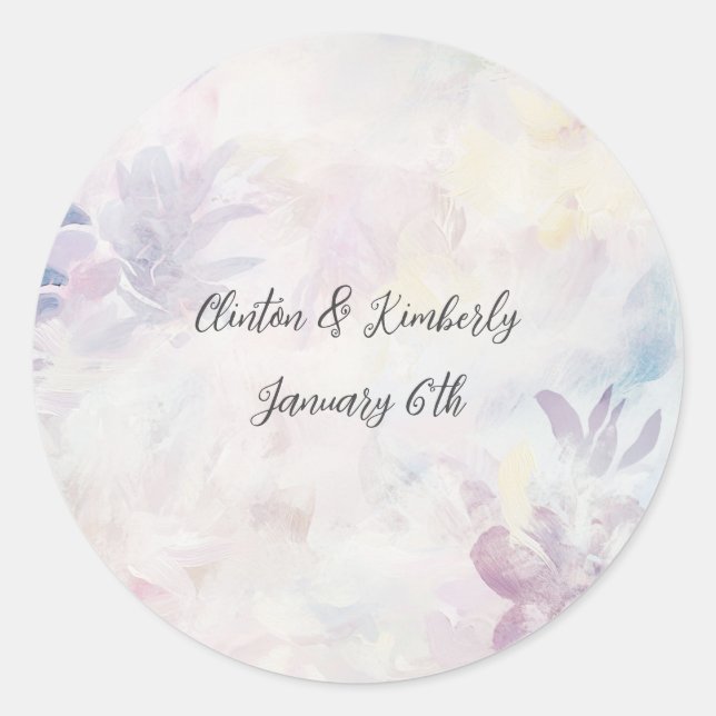 Adara Elegantes Adesivos Redondos Personalizáveis (Frente)