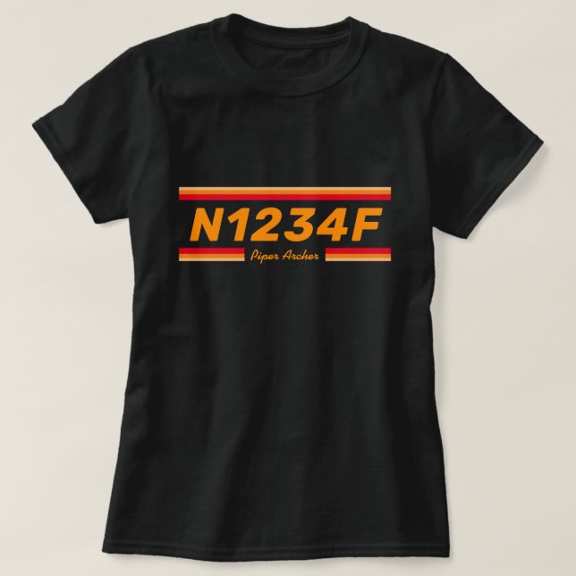 Add an Aircraft Number T-Shirt (Frente do Design)