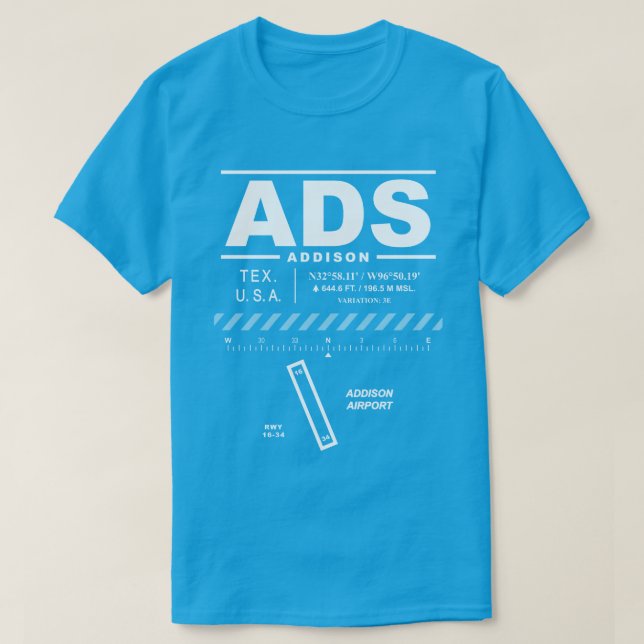 Addison Airport ADS T-Shirt (Frente do Design)