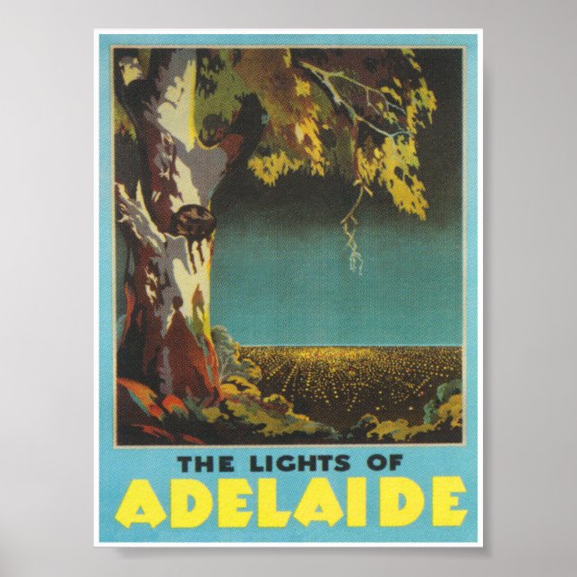 Adelaide, Viagens vintage da Poster da Austrália (Frente)