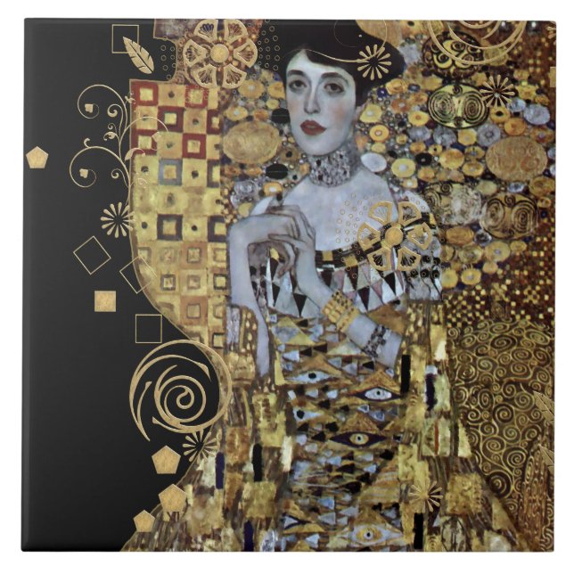 Adele Klimt Cerâmica Azulejo (Frente)