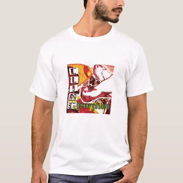 ADERE-SE o branco da camisa dos homens T de (Frente)