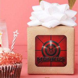 adereços emblema munkus/6 adesivos /festa