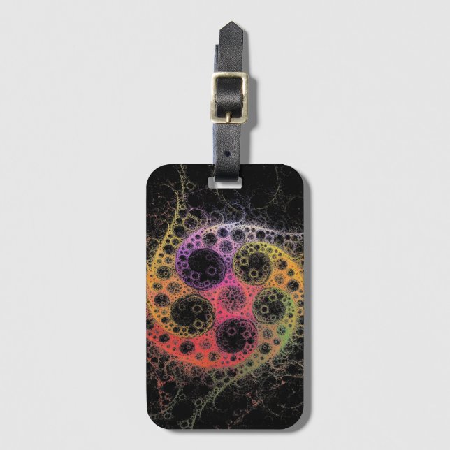 Aderido à Etiqueta de Bagagem Central (Frente Vertical)