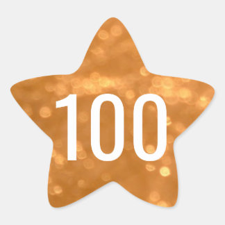 Adesito Estrela 100 - Números - Ouro Star Sticker