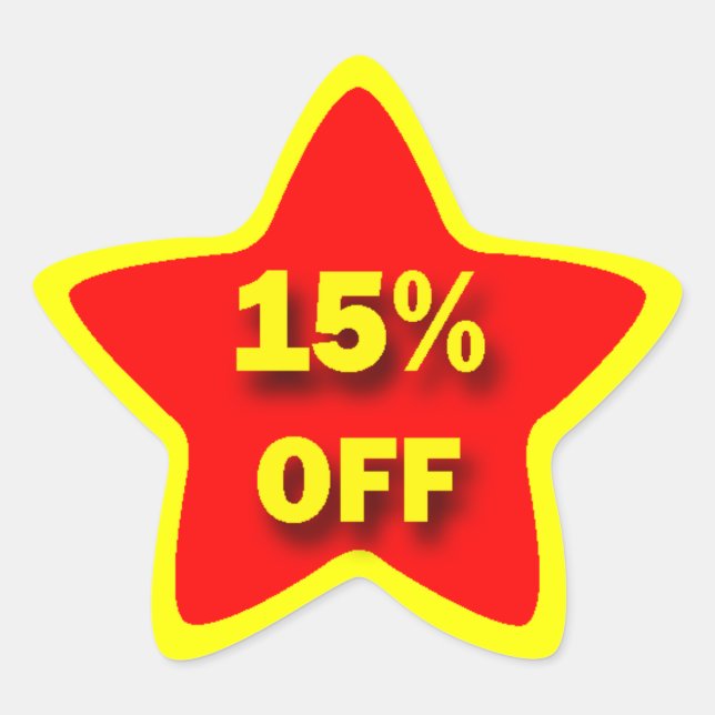 Adesito Estrela 15% OFF-Star Stickers (Frente)