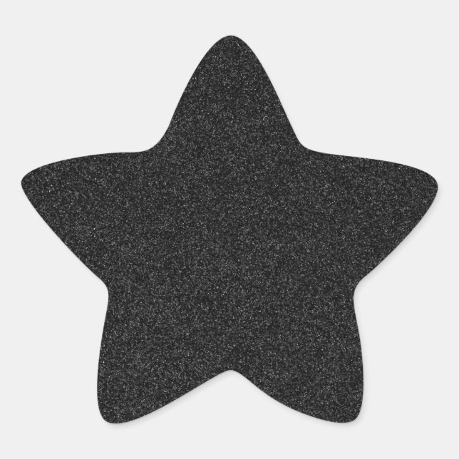 Adesito Estrela 30 Impressão de brilho preto - estrela cintilante (Frente)